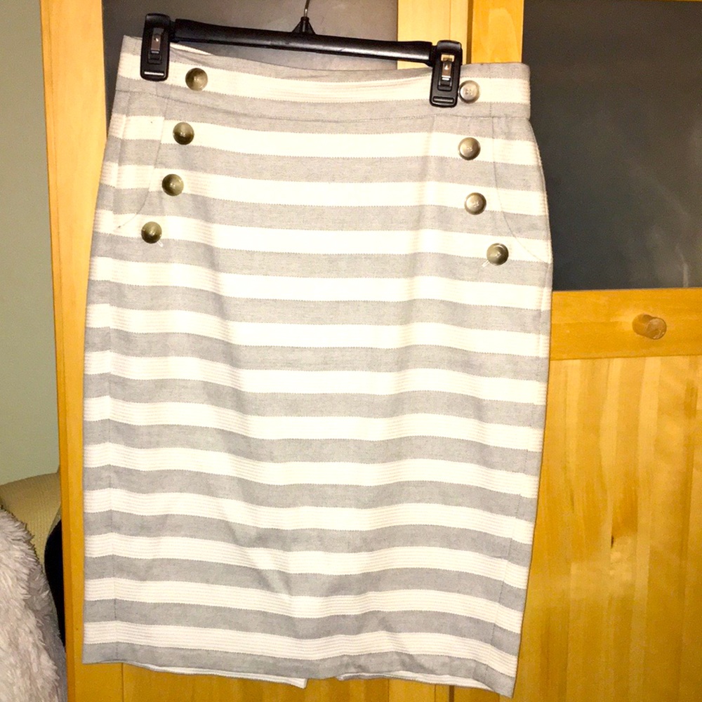 Loft button front pencil skirt